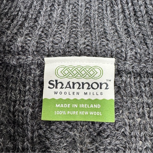 Shannon Woolen Mills Men's Irish 100% pure new Wool  Aran Sweater Sz XL - Picture 6 of 7